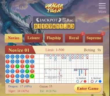 royal win dragon tiger