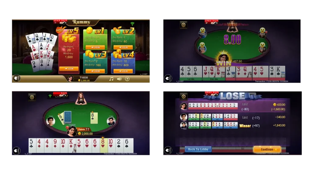 Rummy Card Games in Royal Win