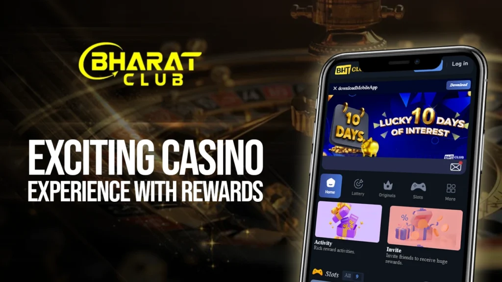 Bharat game interface with casino rewards.